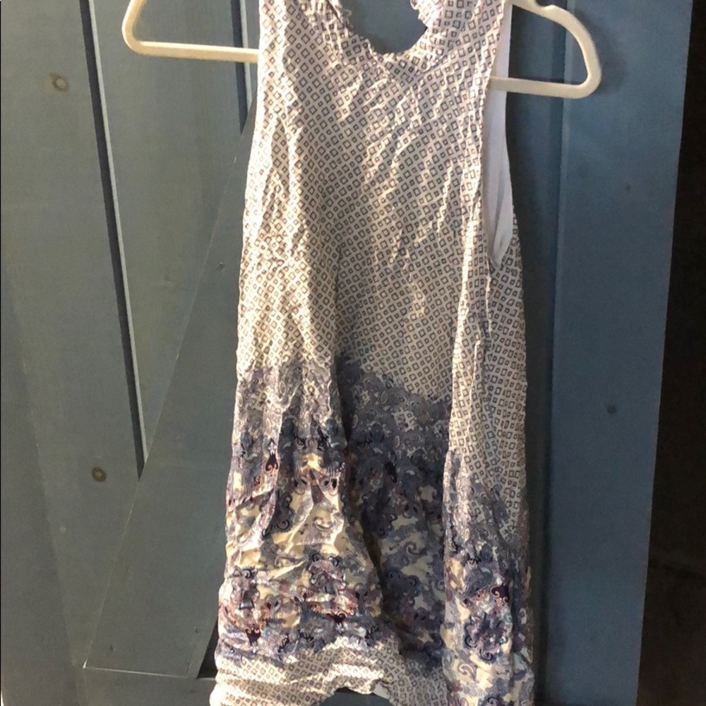 High neck mini dress